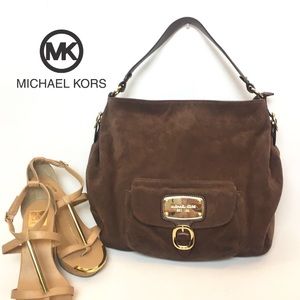 MICHAEL KORS Large Suede Leather Bag Handbag